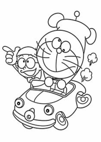 drawing easy nobita and friends