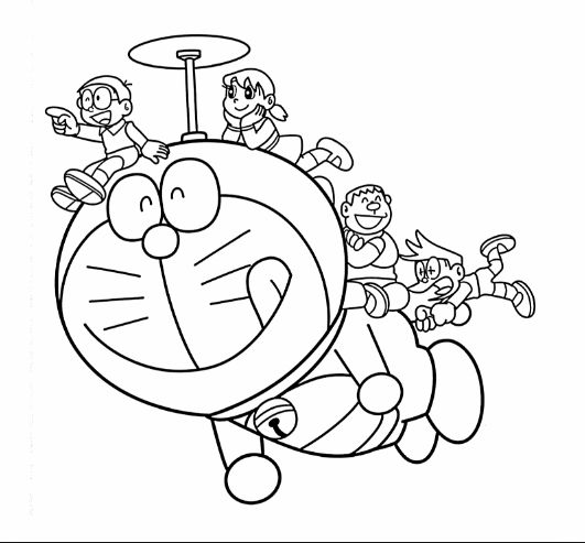 drawing easy nobita and friends