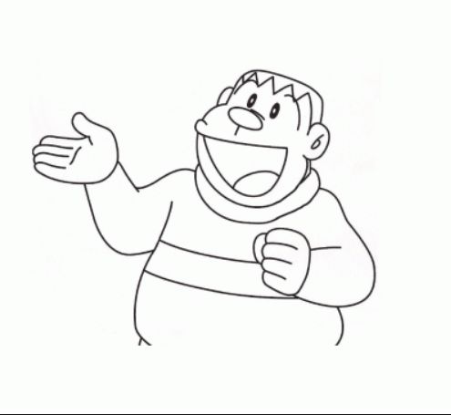drawing easy nobita and friends