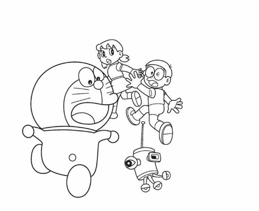drawing easy nobita and friends