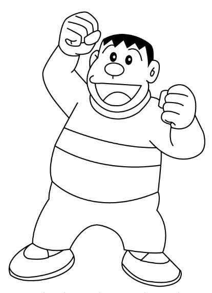 drawing easy nobita and friends