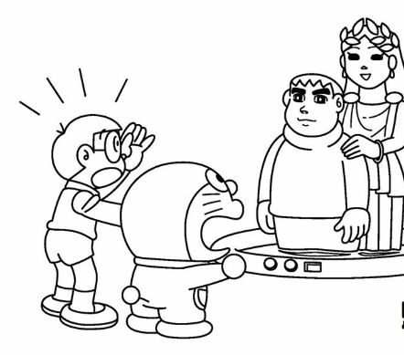 drawing easy nobita and friends
