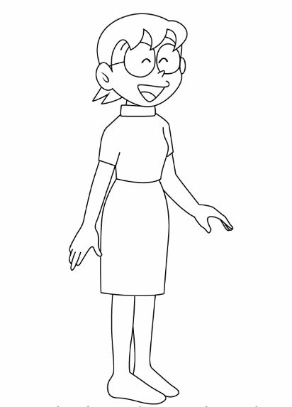 drawing easy nobita and friends