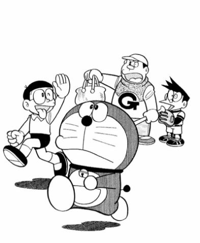 drawing easy nobita and friends