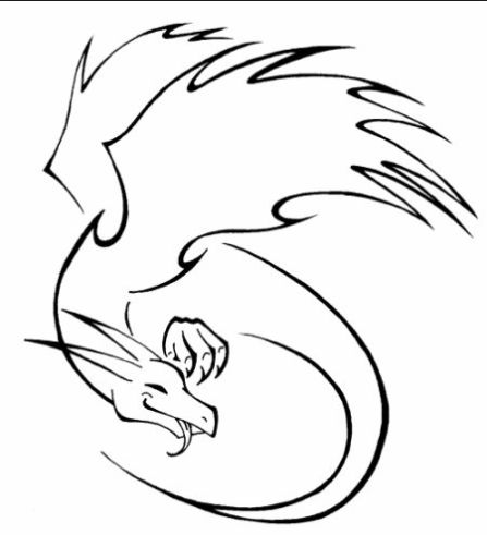 new drawing easy dragon fire