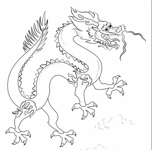 new drawing easy dragon fire