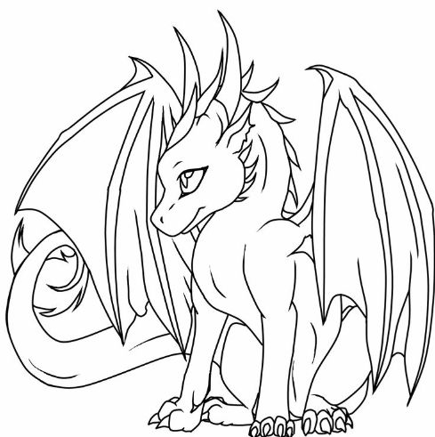 new drawing easy dragon fire
