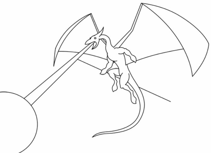 new drawing easy dragon fire