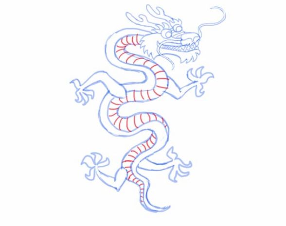 new drawing easy dragon fire