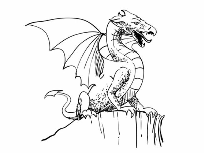 new drawing easy dragon fire