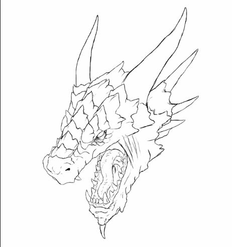 new drawing easy dragon fire