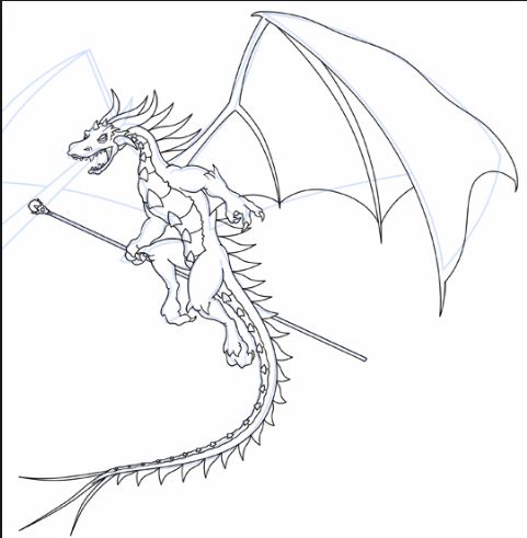 new drawing easy dragon fire