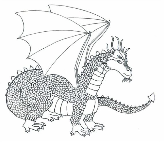 new drawing easy dragon fire