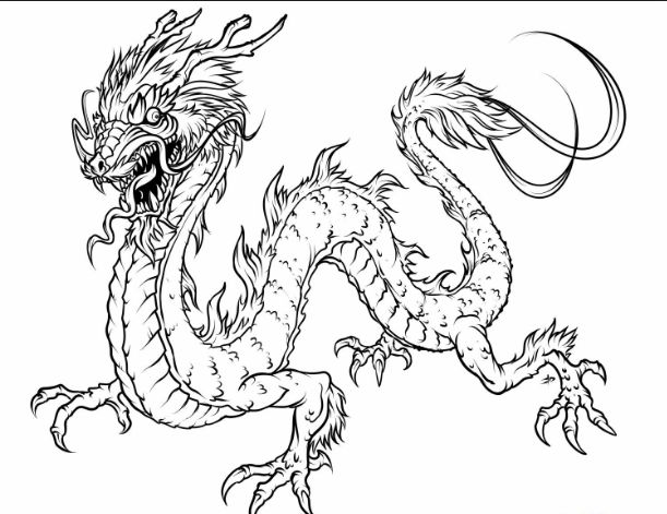 new drawing easy dragon fire