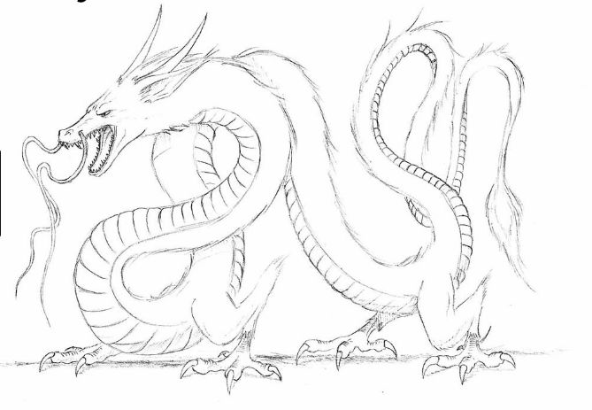 new drawing easy dragon fire