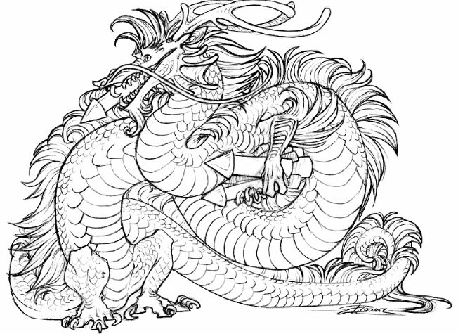 new drawing easy dragon fire