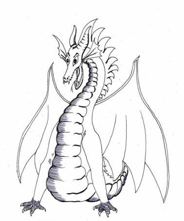 new drawing easy dragon fire