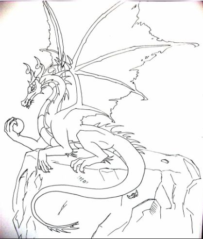 new drawing easy dragon fire