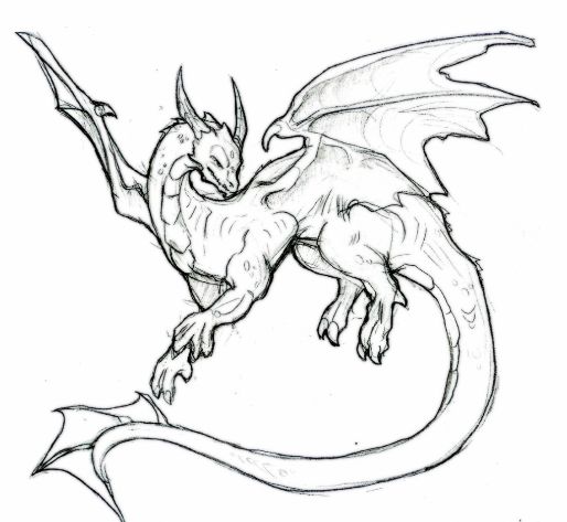 new drawing easy dragon fire