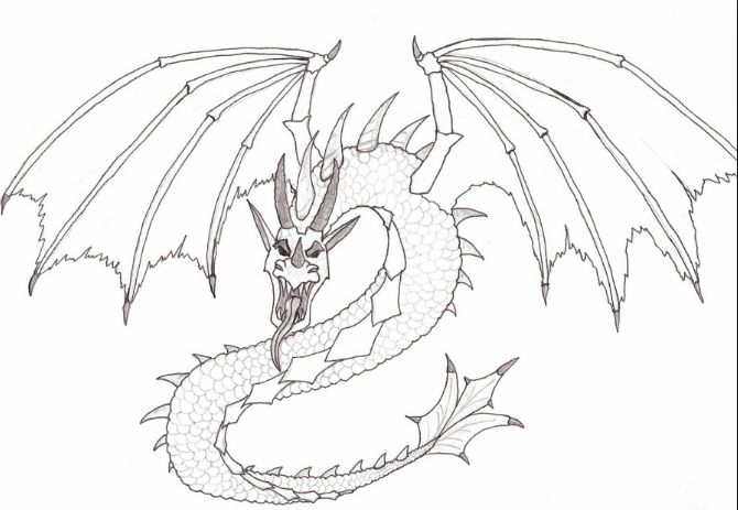 new drawing easy dragon fire