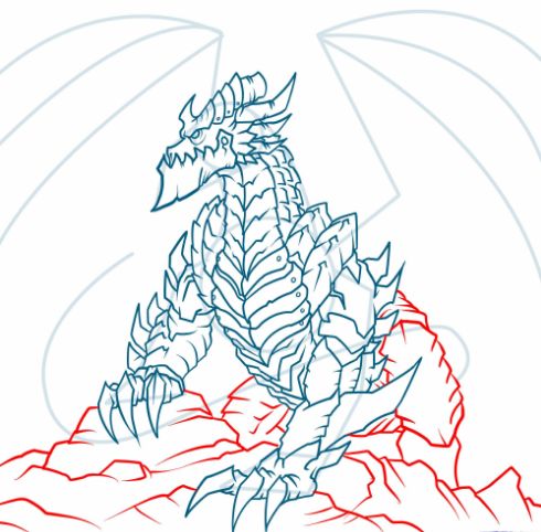 new drawing easy dragon fire