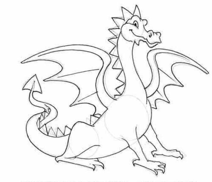 new drawing easy dragon fire