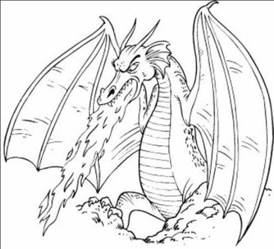 new drawing easy dragon fire