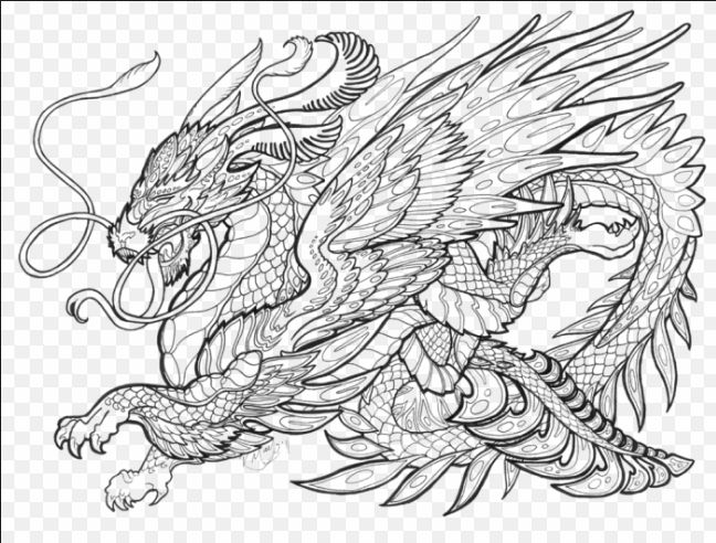 new drawing easy dragon fire