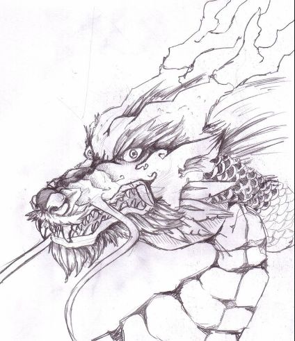 new drawing easy dragon fire