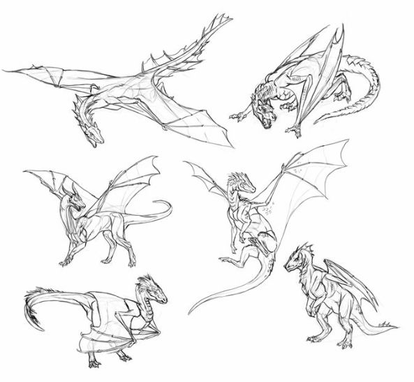 new drawing easy dragon fire