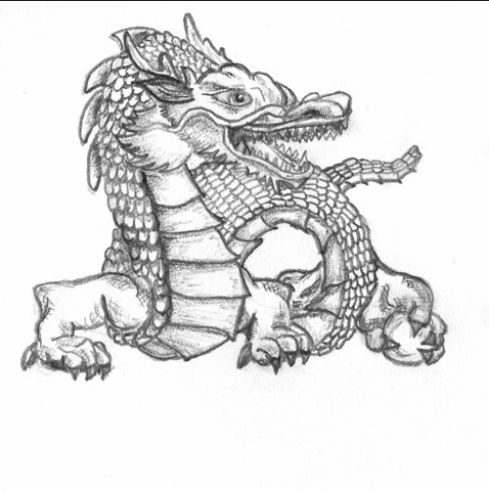 new drawing easy dragon fire