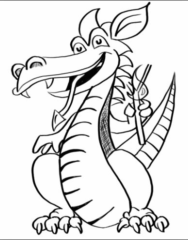 new drawing easy dragon fire