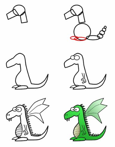 new drawing easy dragon fire