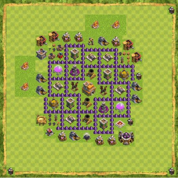 Best Top Design  Base COC TH 7