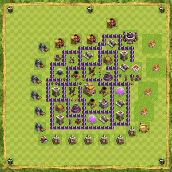 Best Top Design  Base COC TH 7