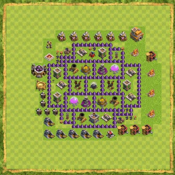 Best Top Design  Base COC TH 7