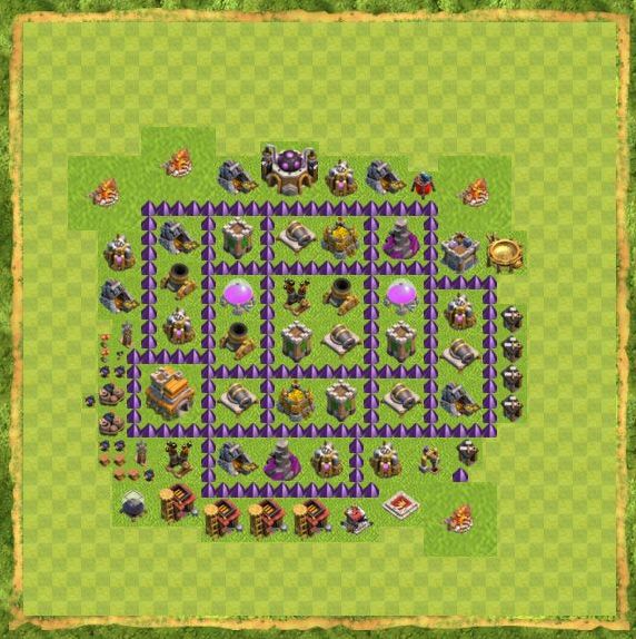 Best Top Design  Base COC TH 7