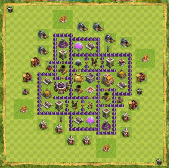 Best Top Design  Base COC TH 7