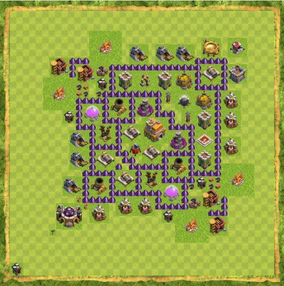 Best Top Design  Base COC TH 7