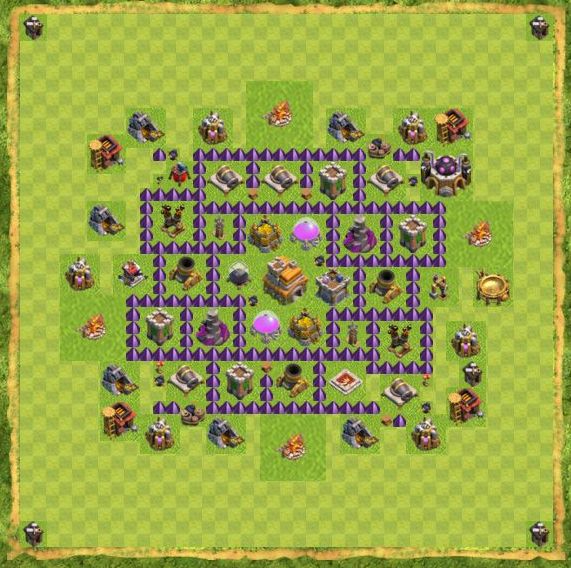 Best Top Design  Base COC TH 7
