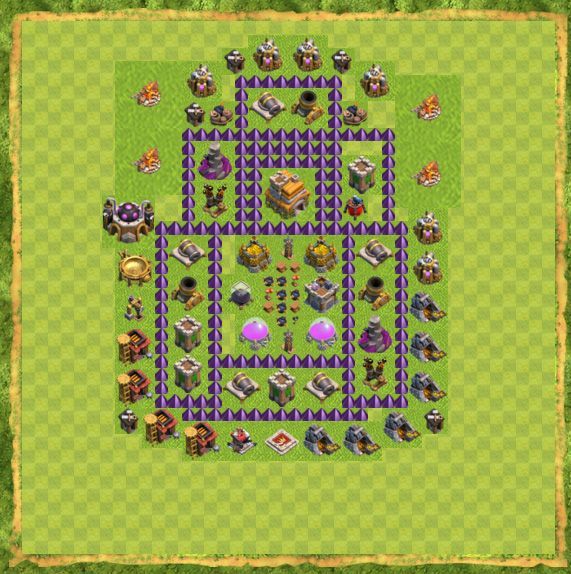 Best Top Design  Base COC TH 7