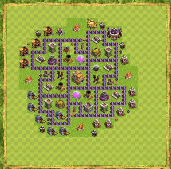 Best Top Design  Base COC TH 7