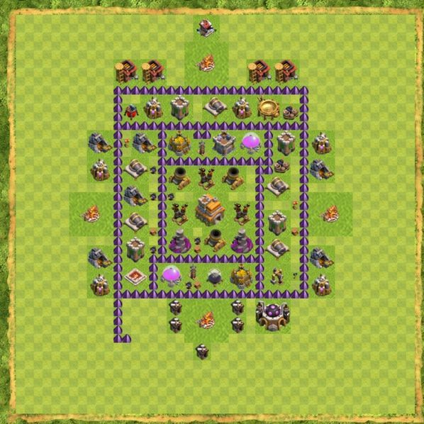 Best Top Design  Base COC TH 7