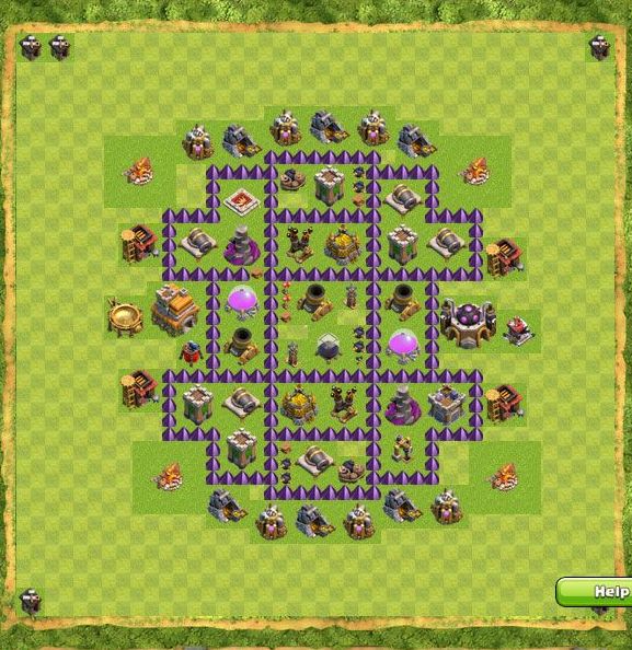 Best Top Design  Base COC TH 7