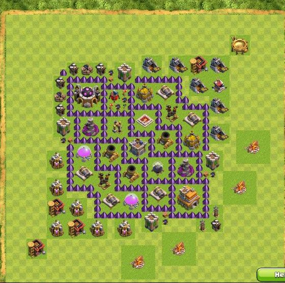 Best Top Design  Base COC TH 7