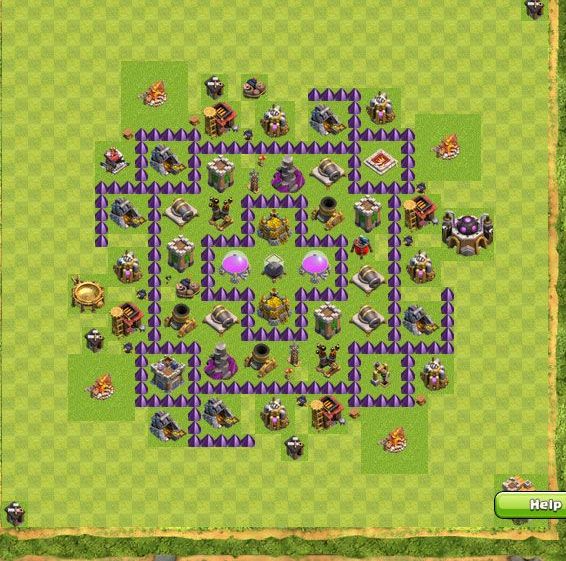 Best Top Design  Base COC TH 7
