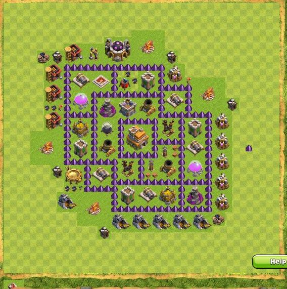 Best Top Design  Base COC TH 7
