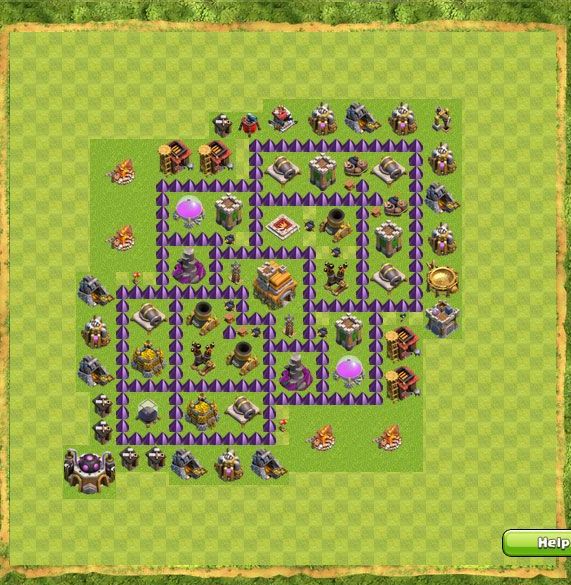 Best Top Design  Base COC TH 7