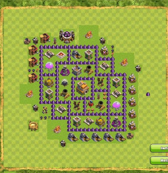 Best Top Design  Base COC TH 7