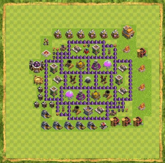 Best Top Design  Base COC TH 7